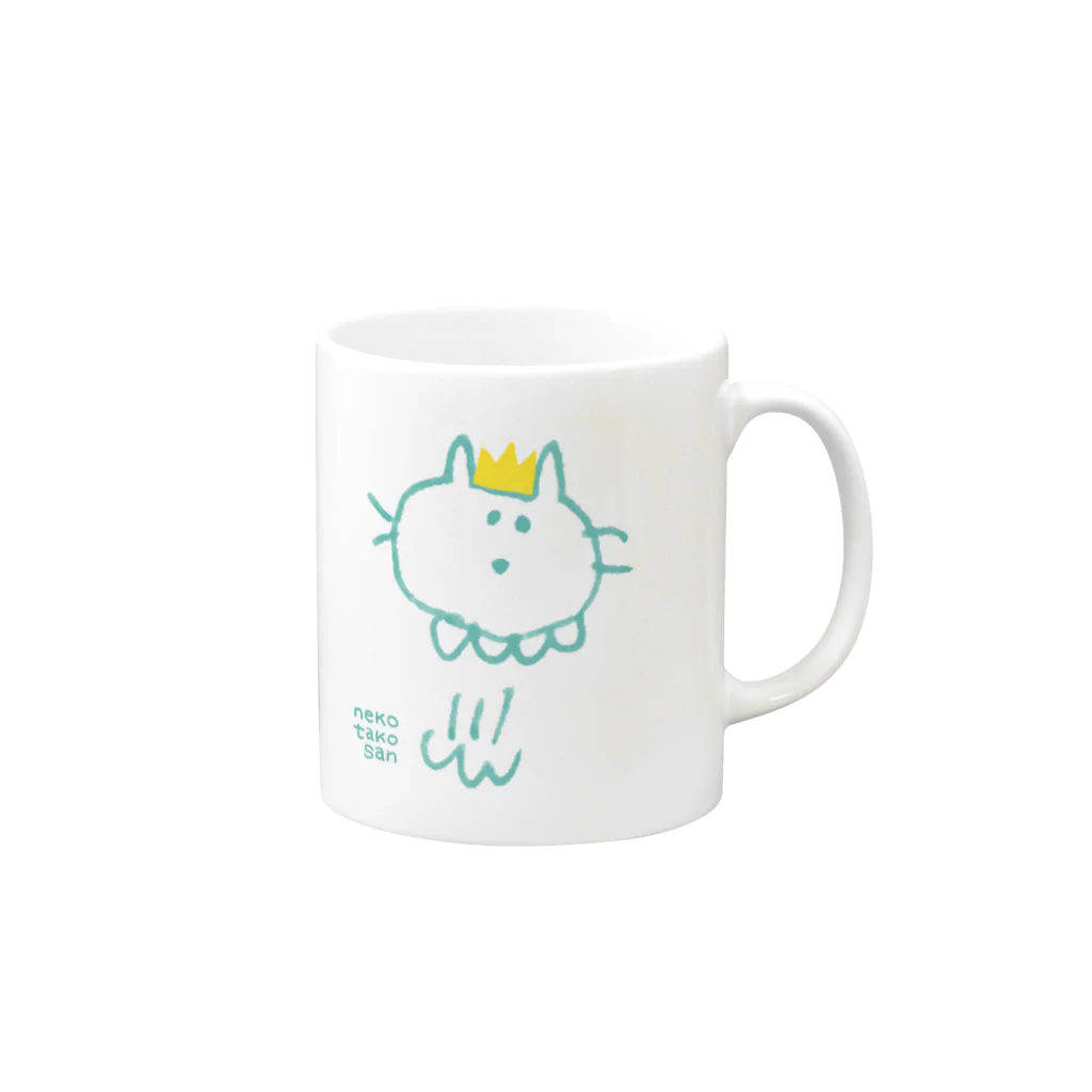 tonton!!のねこタコさん(king) Mug :right side of the handle