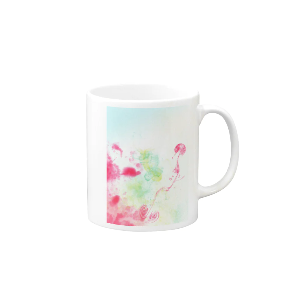 A.Q.U.A.のWaterArt_Pop001 Mug :right side of the handle