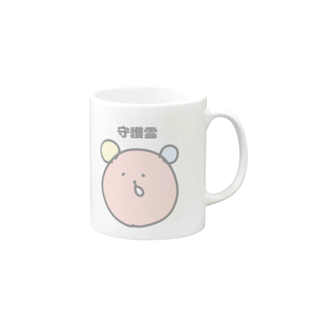 Number.14のうっすら見える守護霊 Mug :right side of the handle