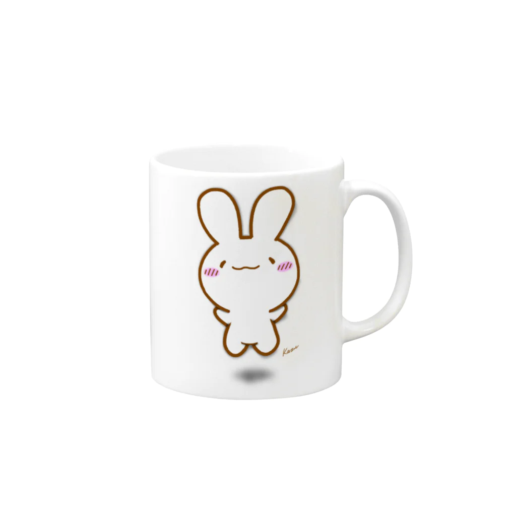 けあうさSHOPのぴょんけあうさ Mug :right side of the handle