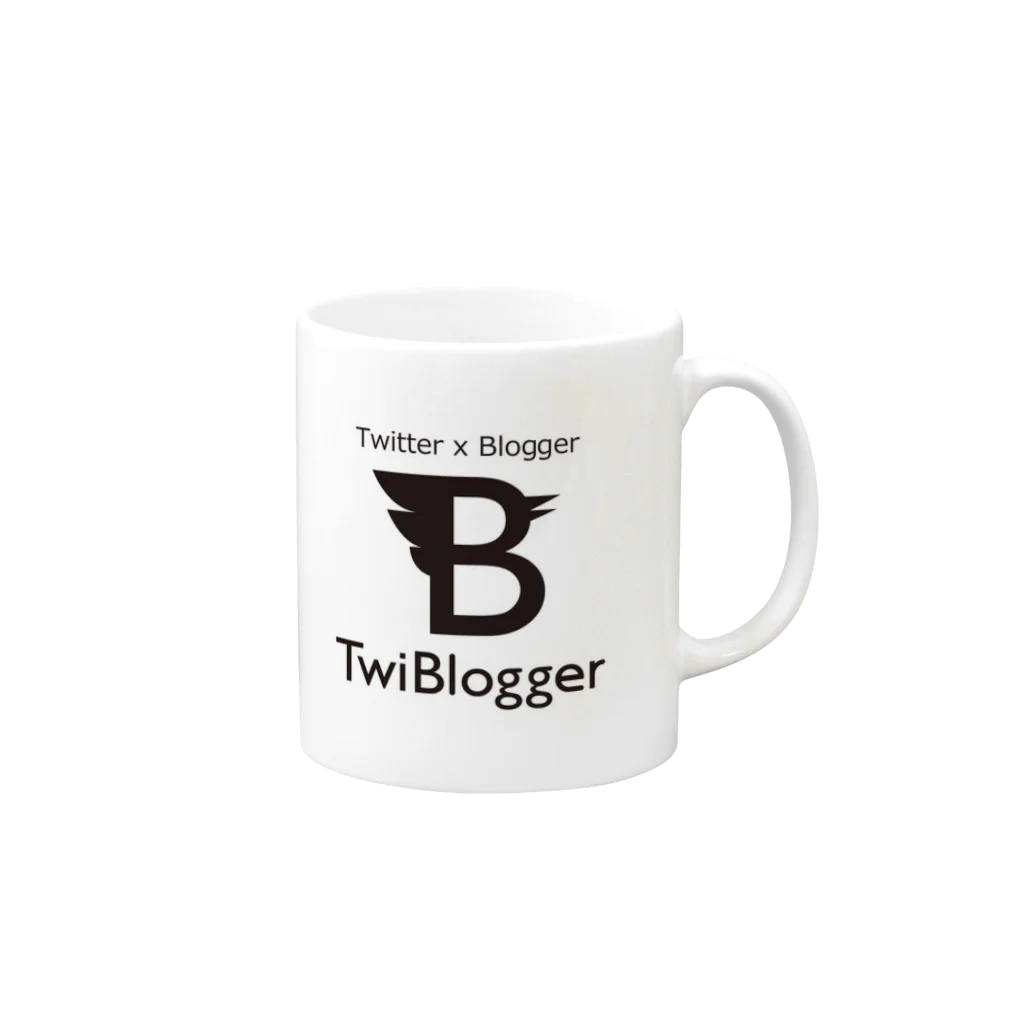 INARIDESIGNのtwibloggerくろ マグカップの取っ手の右面