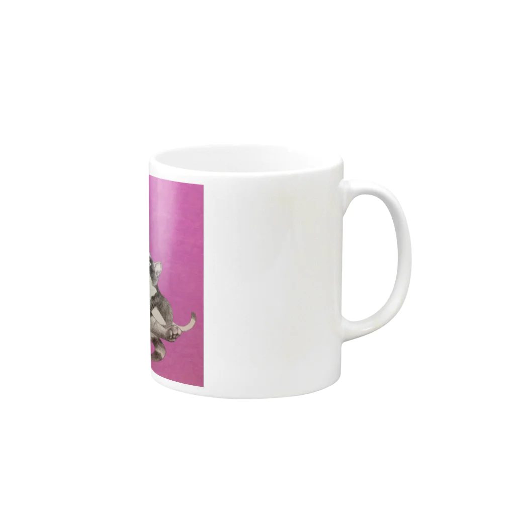 atelier-meicoの猫と笛 Mug :right side of the handle