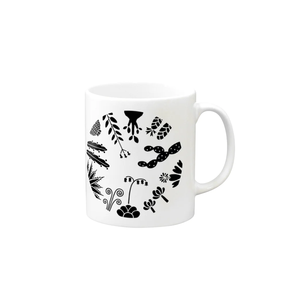 DOTEKKOのT-29 Bizarre Plants circle Mug :right side of the handle