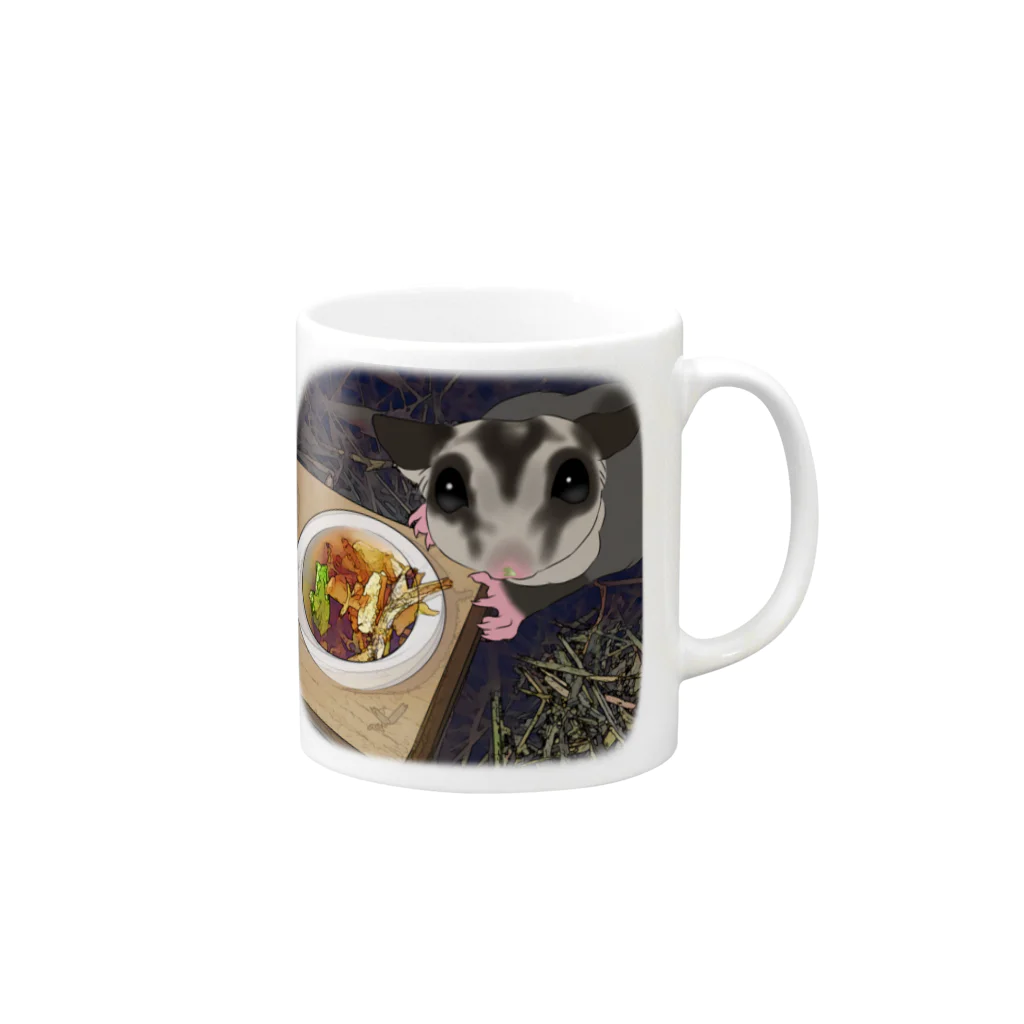 モモンガのしっぽのSugar glider Yamato! Mug :right side of the handle