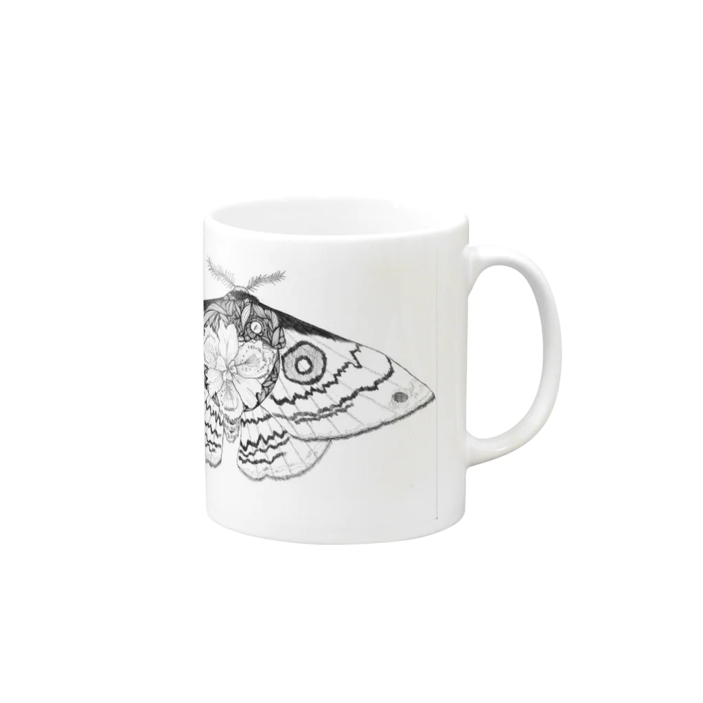 しゃがの著蛾 Mug :right side of the handle