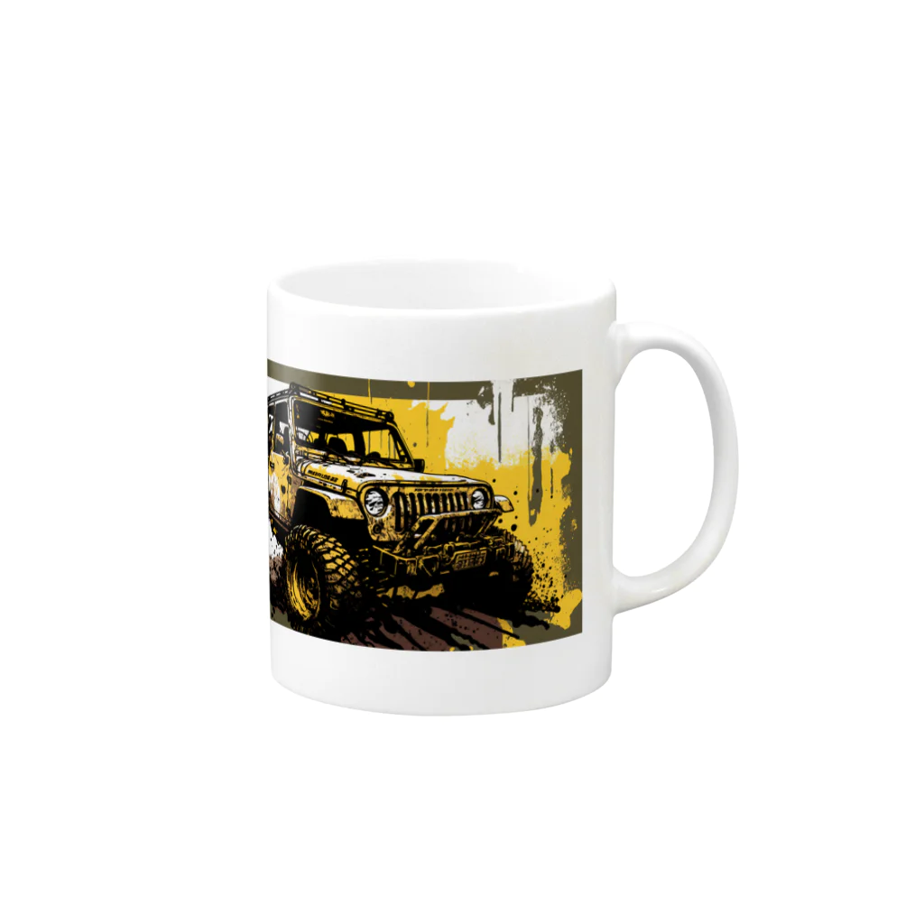 AI車屋のjeep lover #2 Mug :right side of the handle