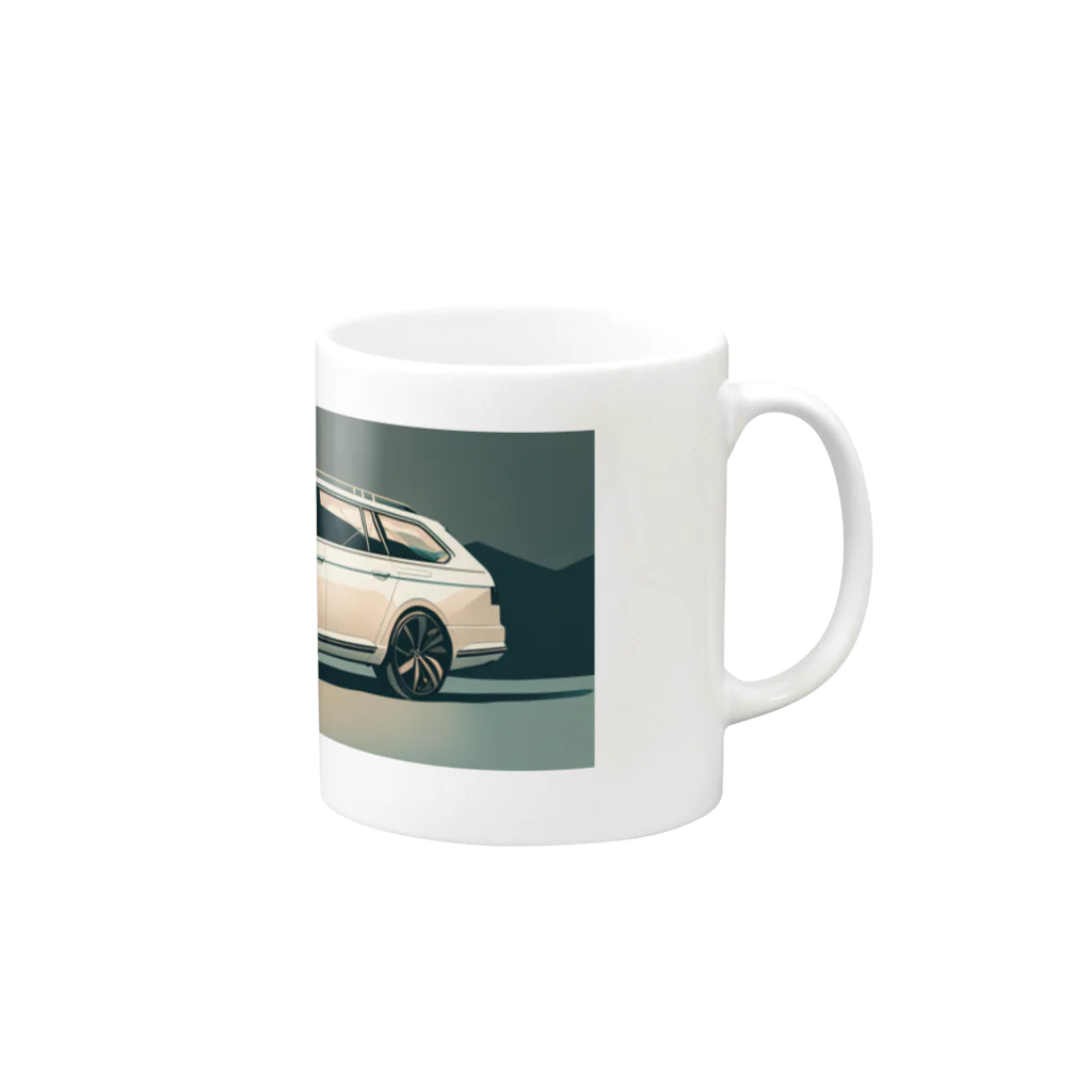 AI車屋のvolks wagen passat lover#1 Mug :right side of the handle