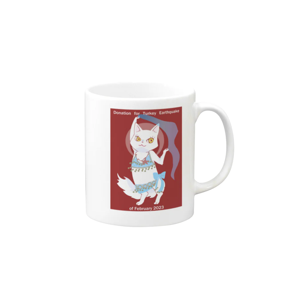 KIYOKIYOKINGDOMのトルコ支援！ターキッシュアンゴラちゃんベリー水色衣装Ver Mug :right side of the handle