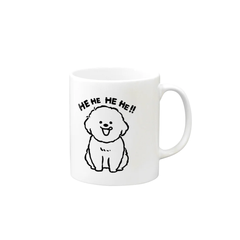 MOU&MOUのへっへっへなトイプー Mug :right side of the handle