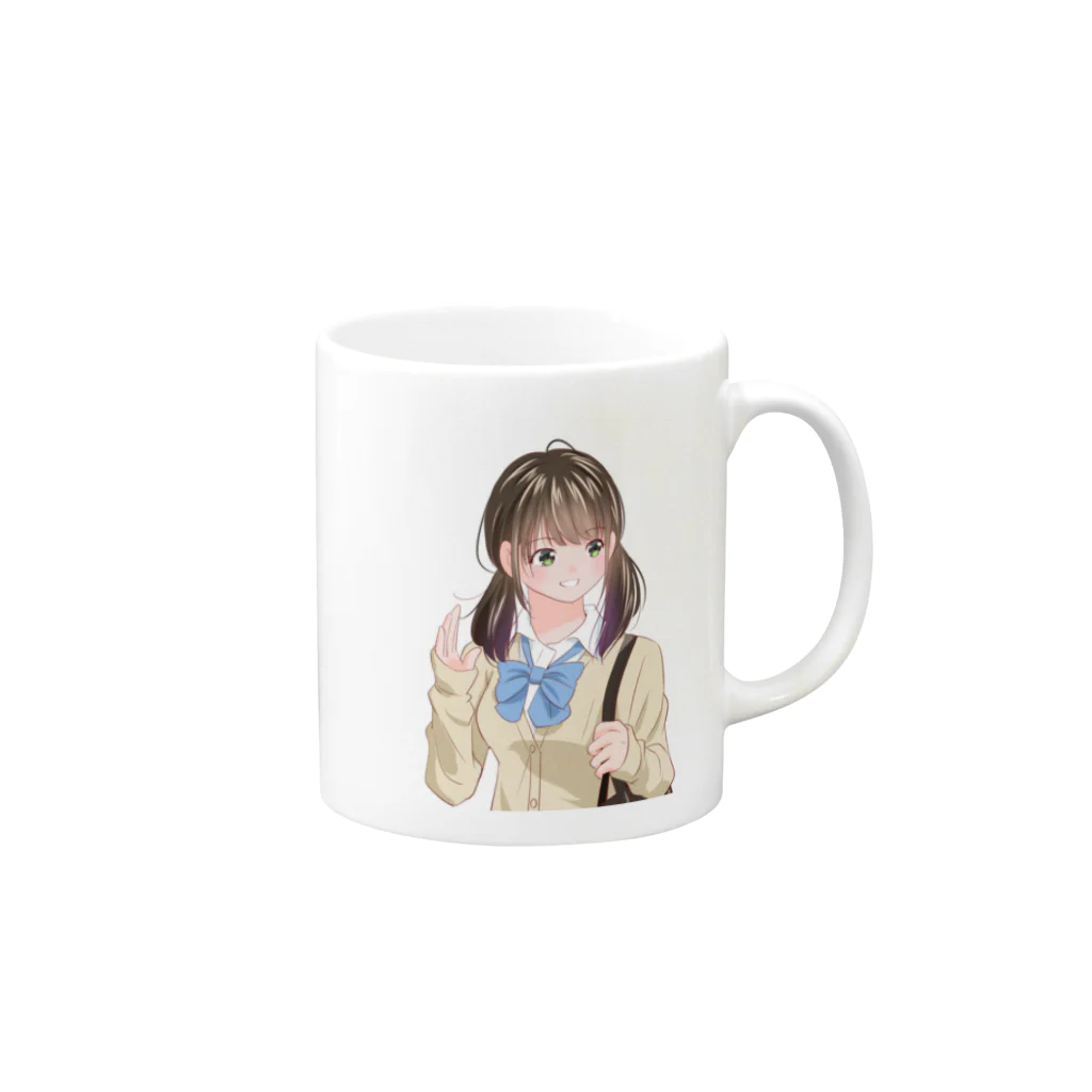 yanchikiのオリキャラグッズ店の高円寺あおい Mug :right side of the handle