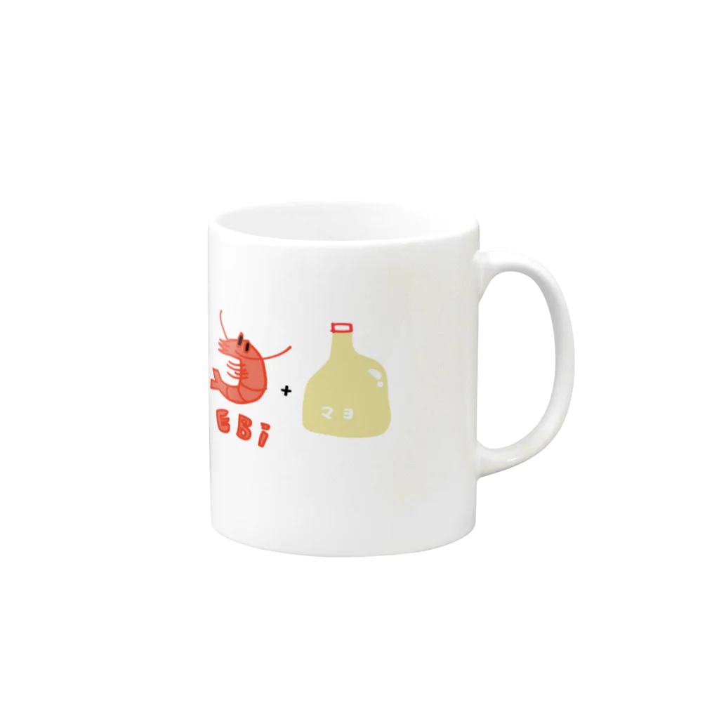 りみみんのエビマヨくん Mug :right side of the handle