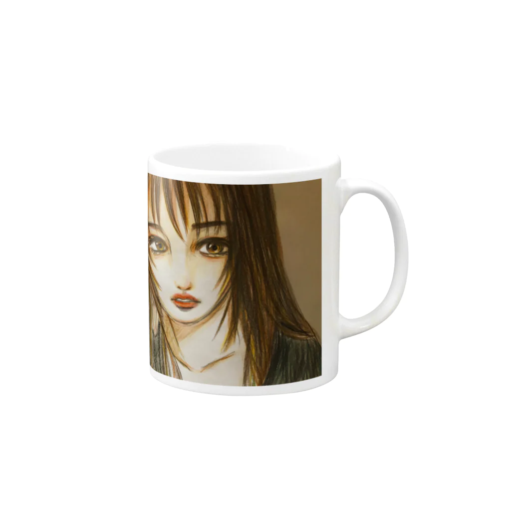 ももかんのおんなのこ Mug :right side of the handle