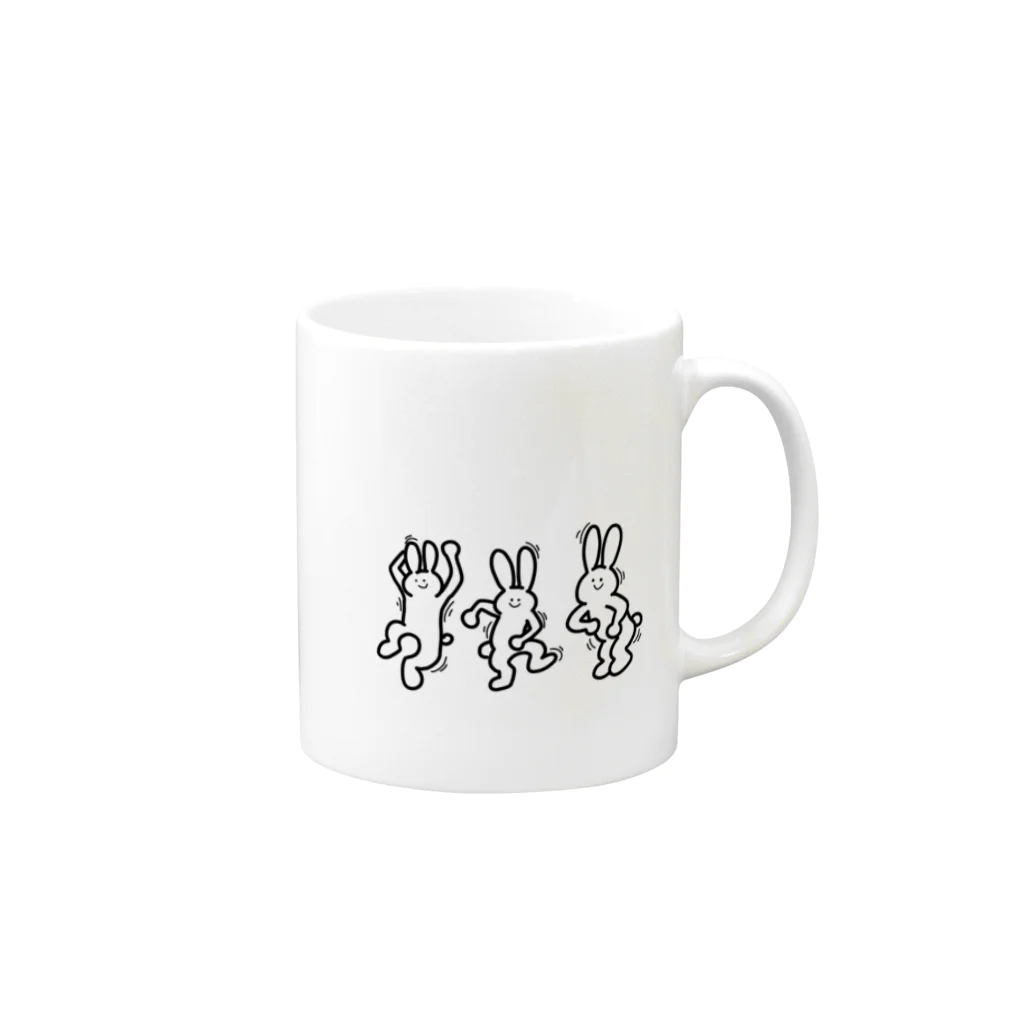 いかなごのだんしんぐうさぎ Mug :right side of the handle