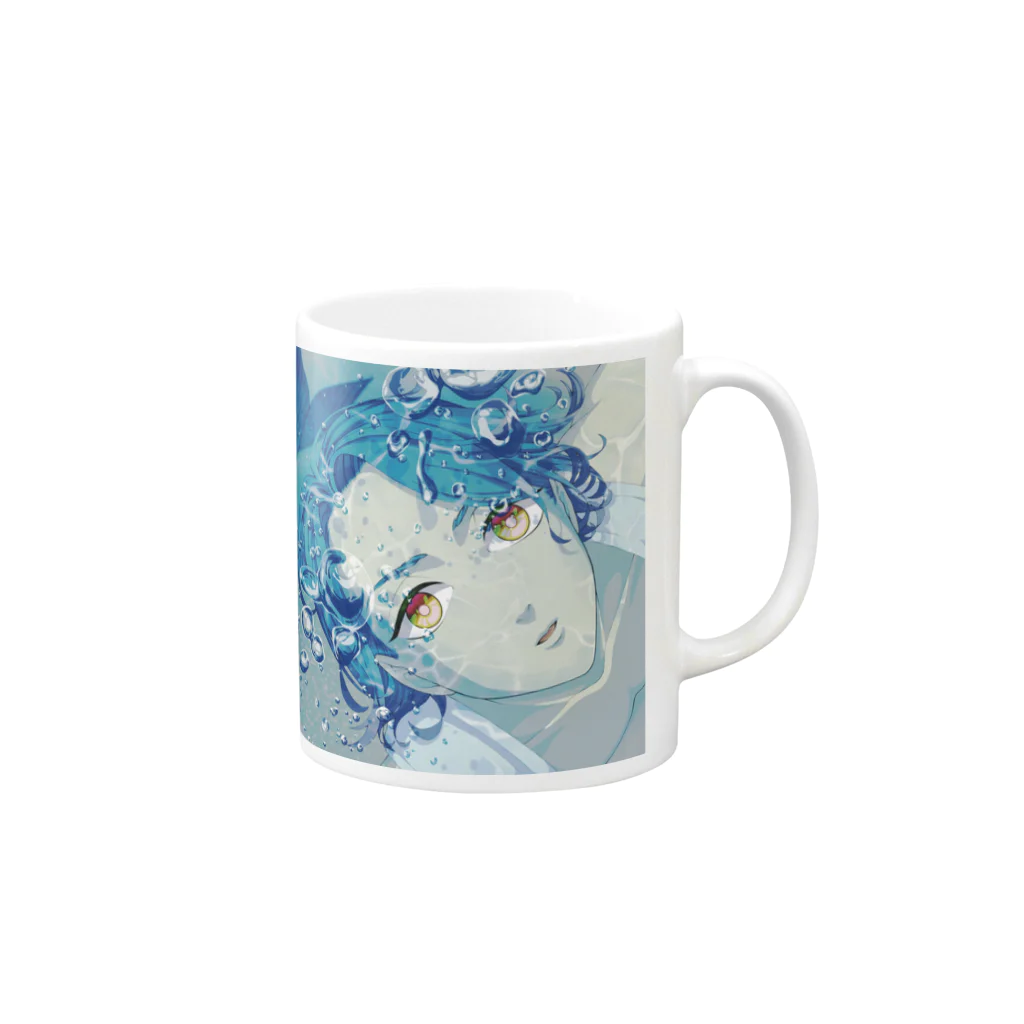 一兎風タウのポー　ジャケットデザイン Mug :right side of the handle