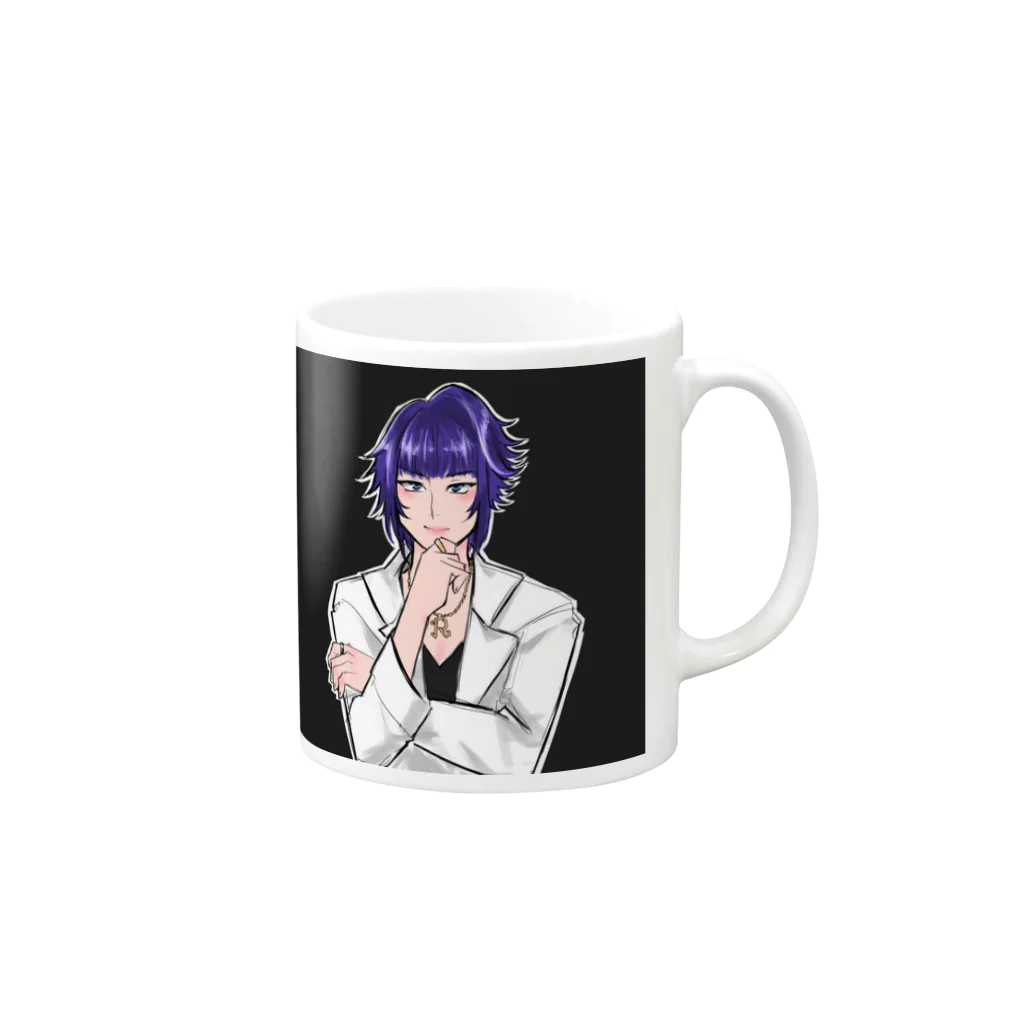 るく氏 / RUKUSHIのるく氏-2 Mug :right side of the handle