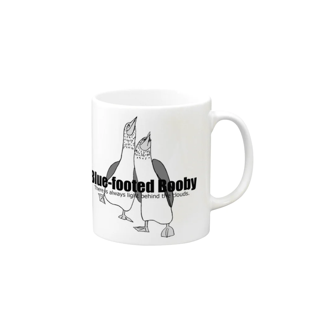 オルセットはこぐまのアオアシカツオドリ(mono) Mug :right side of the handle