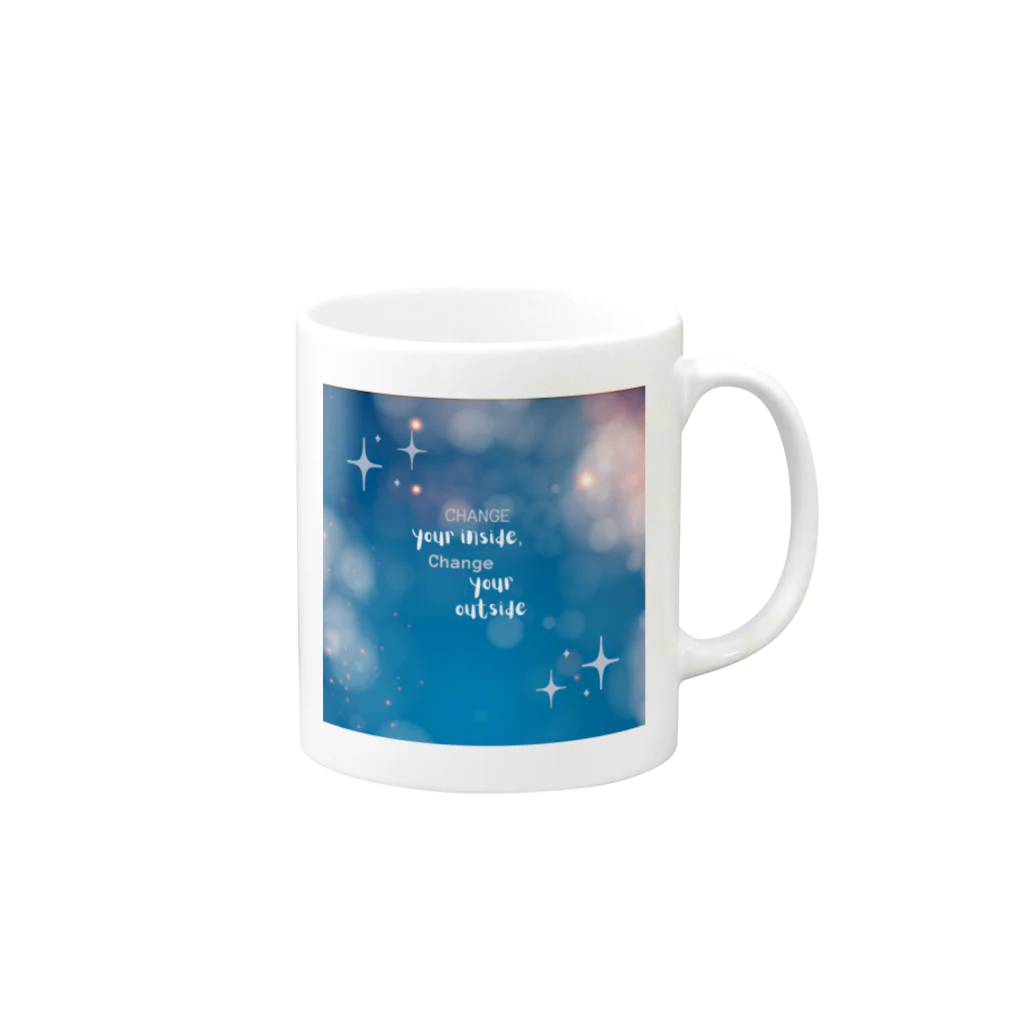 nico nico shopのChange your inside, change your outside Mug :right side of the handle