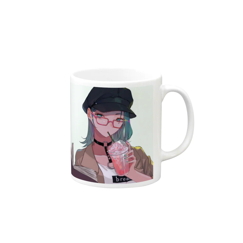 えたんのbreaktime Mug :right side of the handle