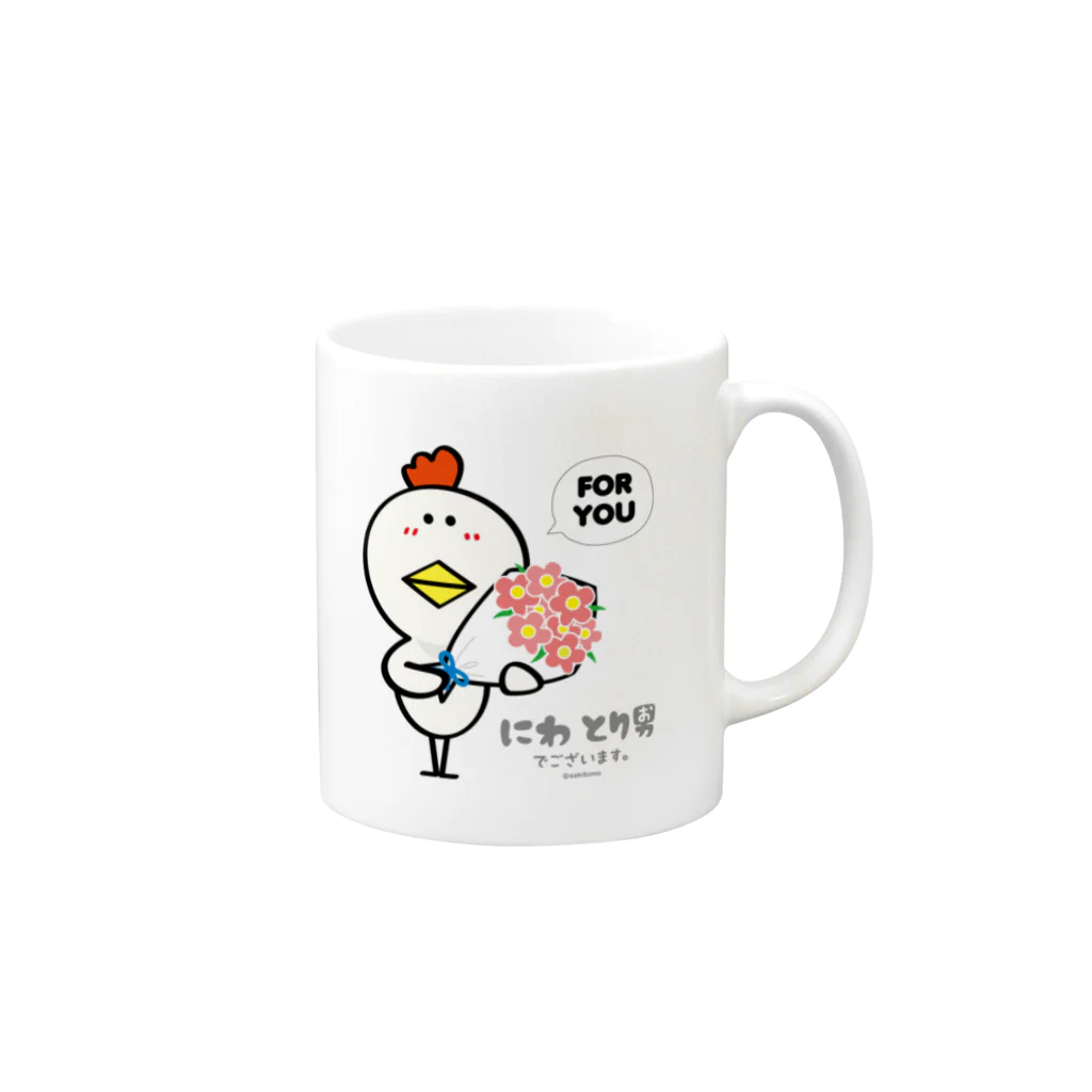 さきとも(muggy)のお店のにわ とり男【FOR YOU】 Mug :right side of the handle