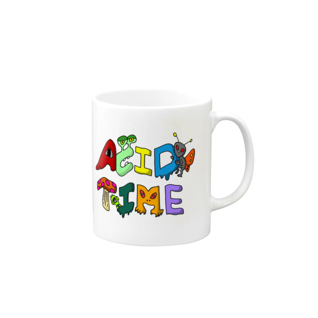 BAMI DESIGNのACID TIME Mug :right side of the handle