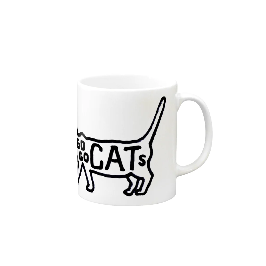 gogocats-shopのGOGOCATS　 Mug :right side of the handle