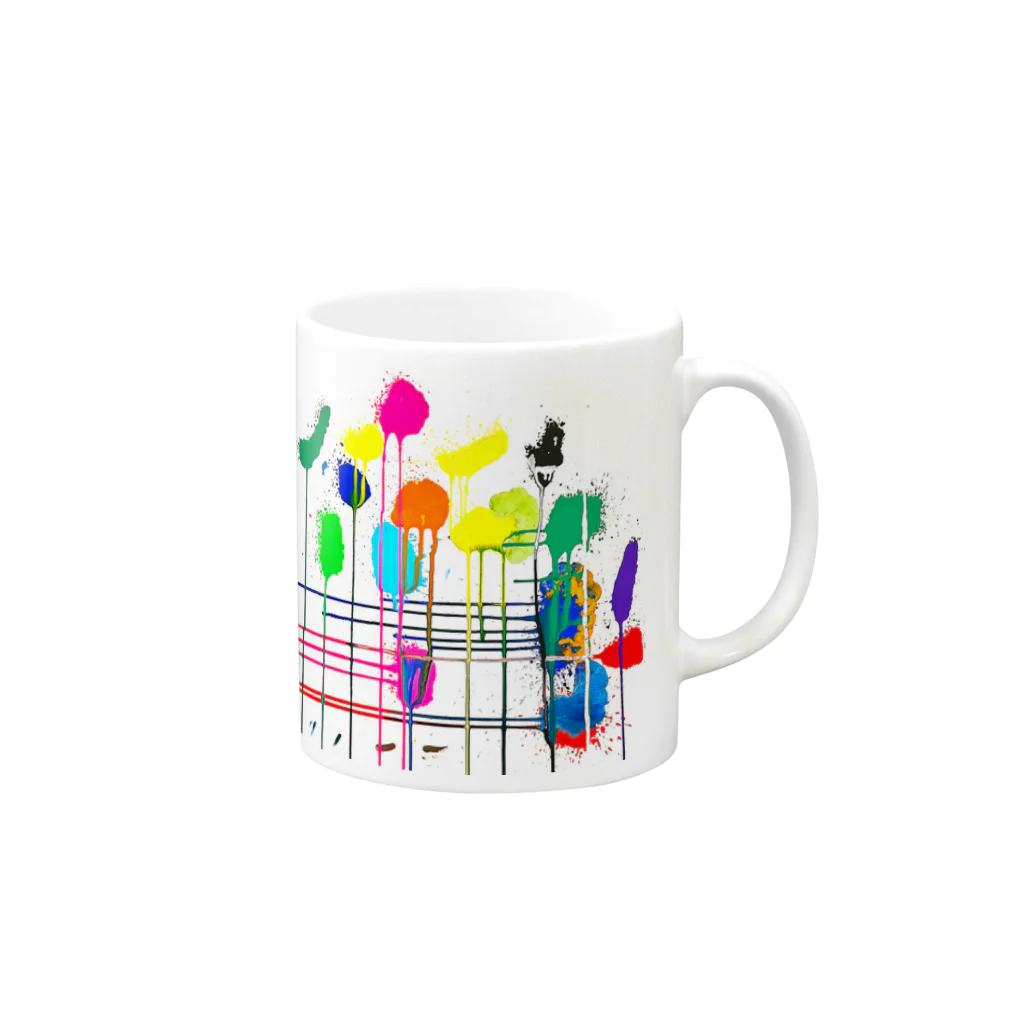 まちマチ　ワークスペース街(マーチ)のtd1 Mug :right side of the handle