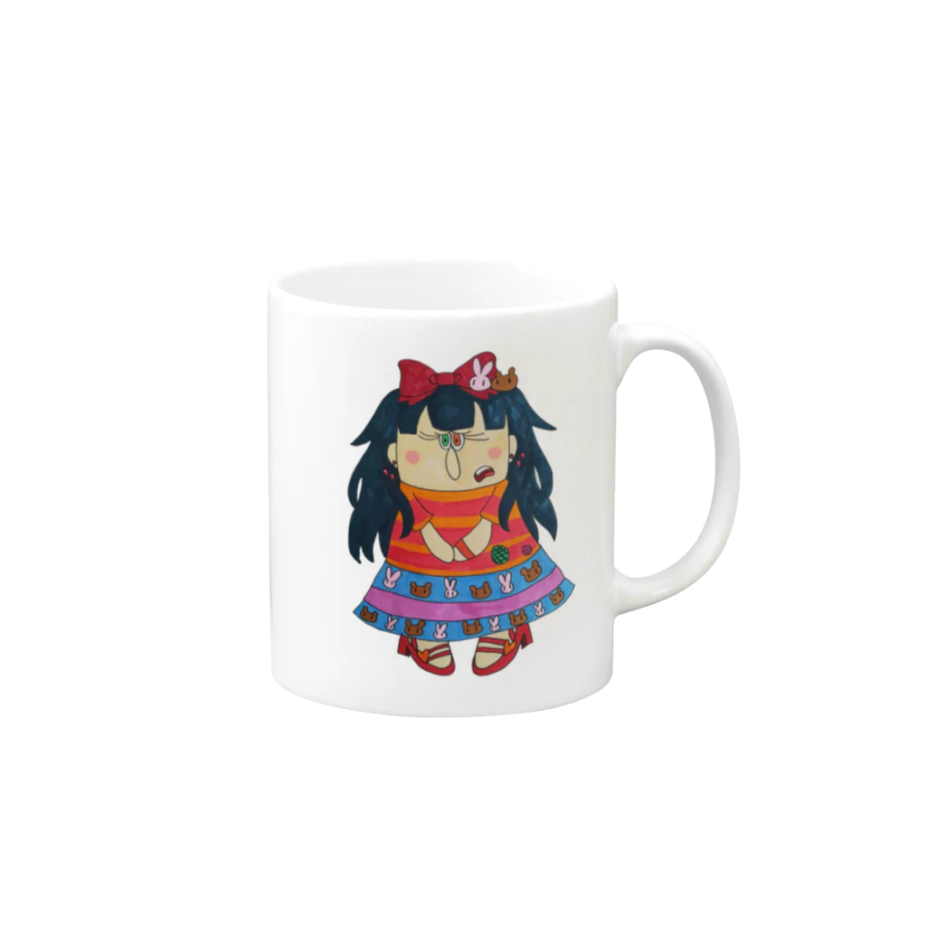 ボンバーショップのオッドちゃん Mug :right side of the handle