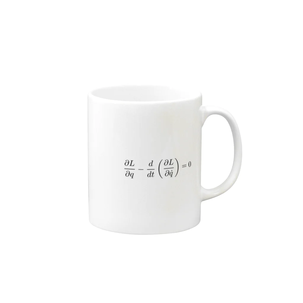 理系ファンクラブのオイラーラグランジュ方程式 - Euler–Lagrange equation - Mug :right side of the handle