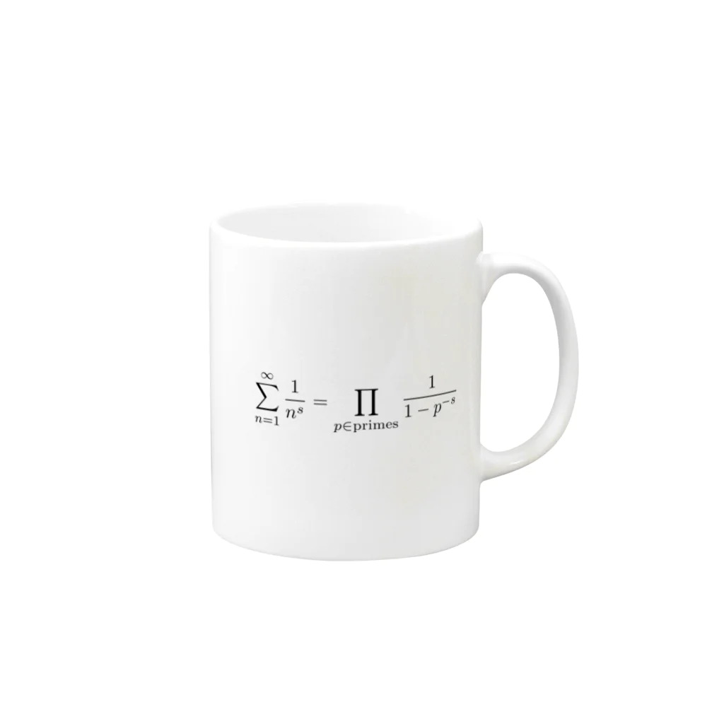 理系ファンクラブのオイラー積 - Euler product -  Mug :right side of the handle