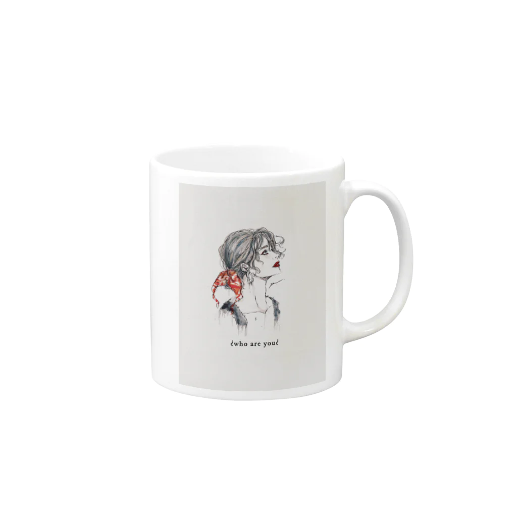 Ran.のwho are you？ Mug :right side of the handle