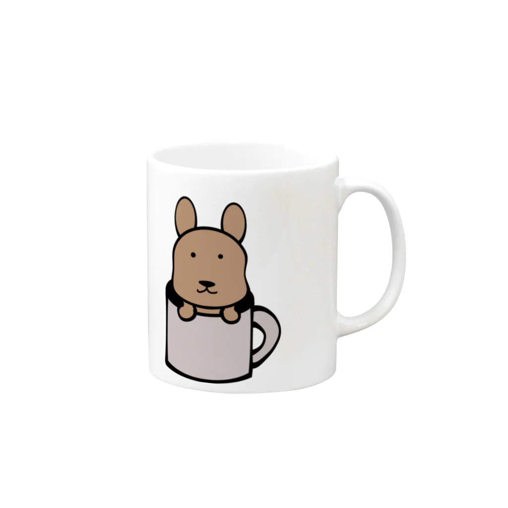 ko-jのマグカップただの犬 Mug :right side of the handle