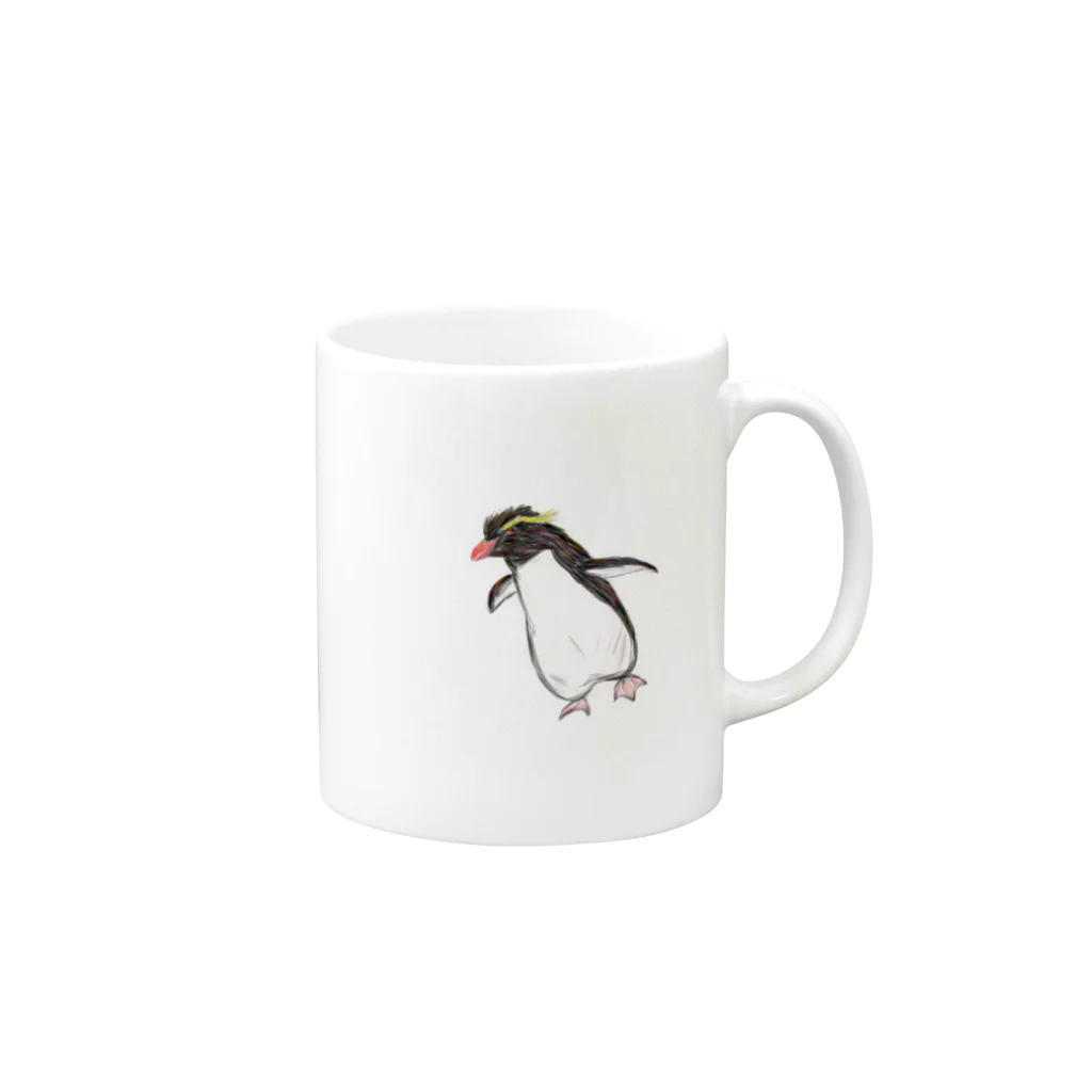 おひさまSHOPのペンギンくん Mug :right side of the handle