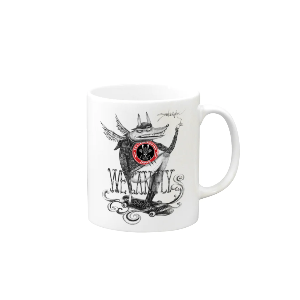 Skateboarding JapanのSaki Murakami X Skateboarding Japan T-shirt Mug :right side of the handle