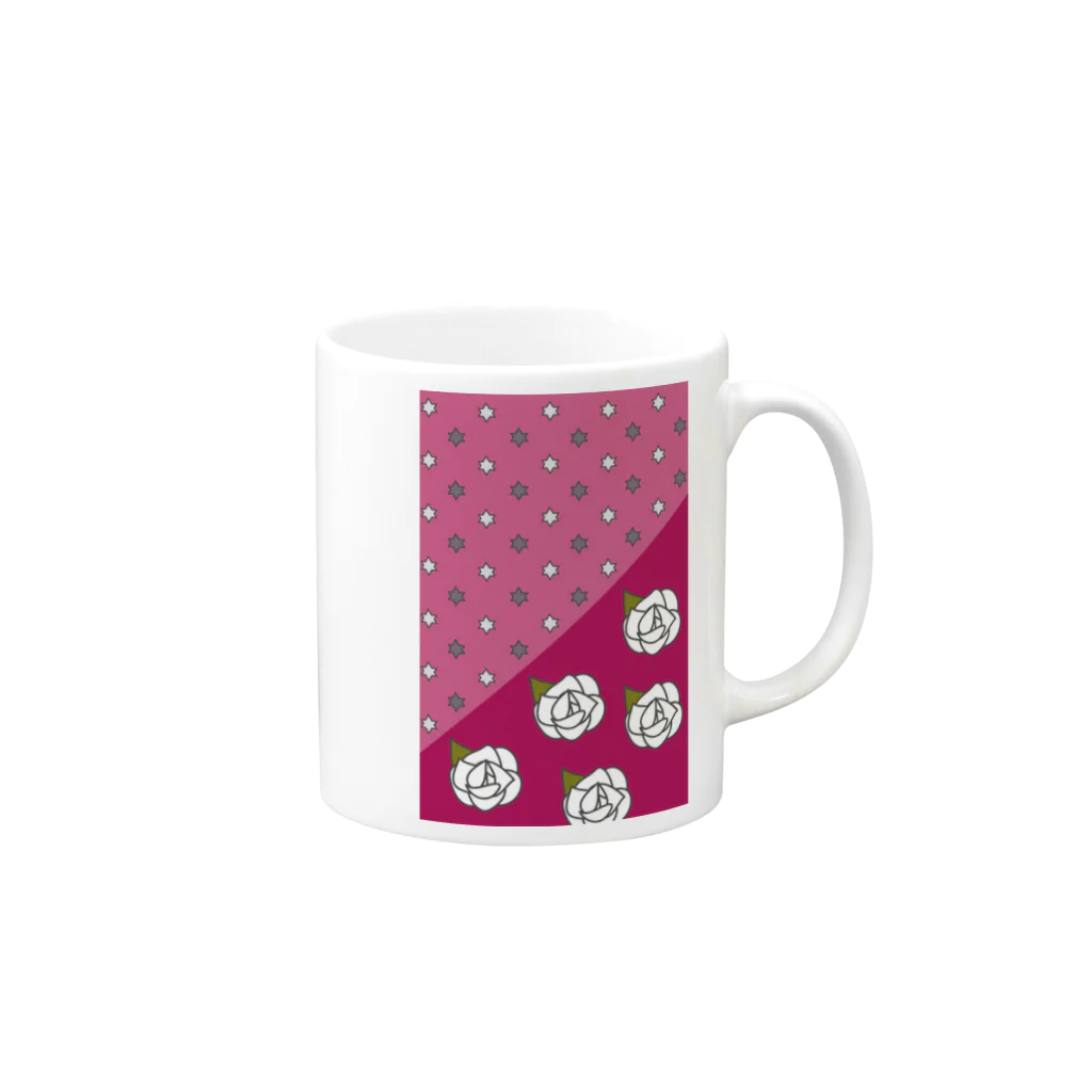 ossoの花の見る夢（赤） Mug :right side of the handle