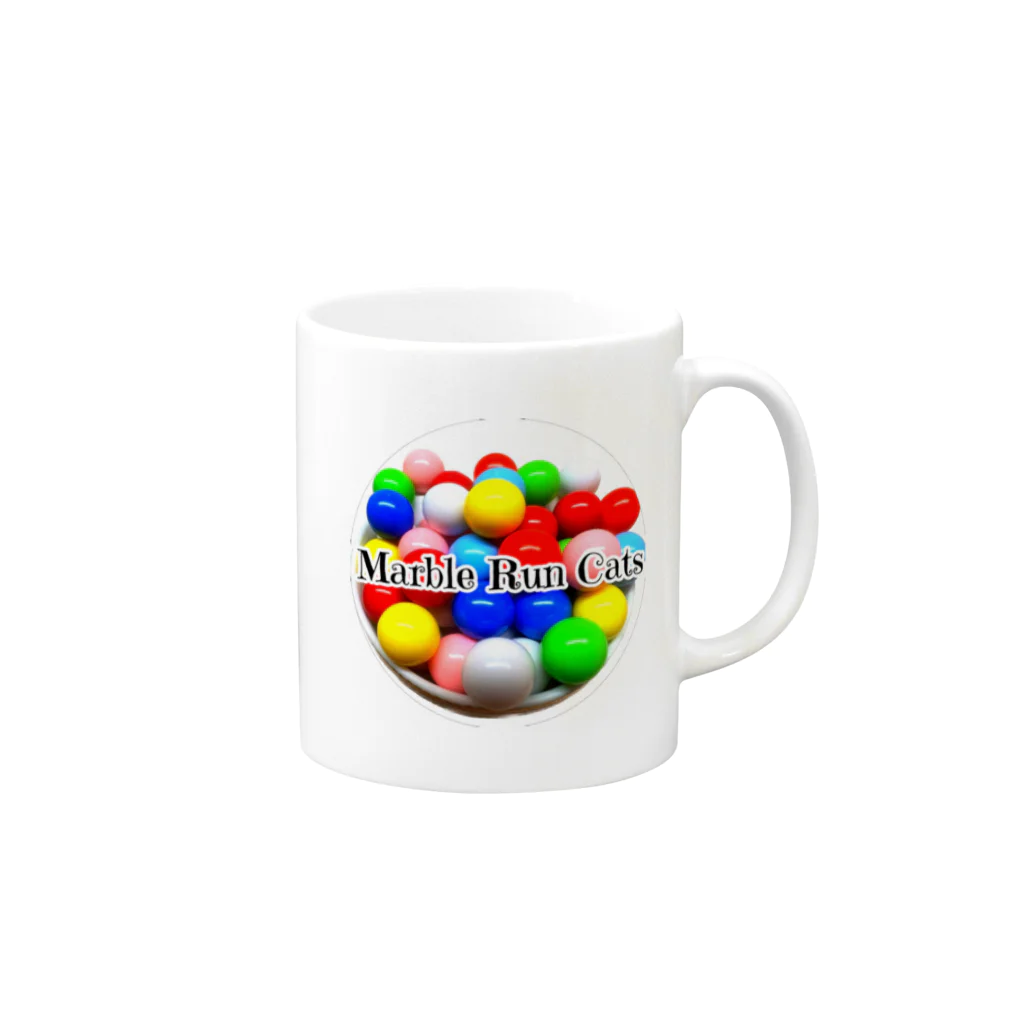 Marble Run CatsのMarble Run Cats Mug :right side of the handle