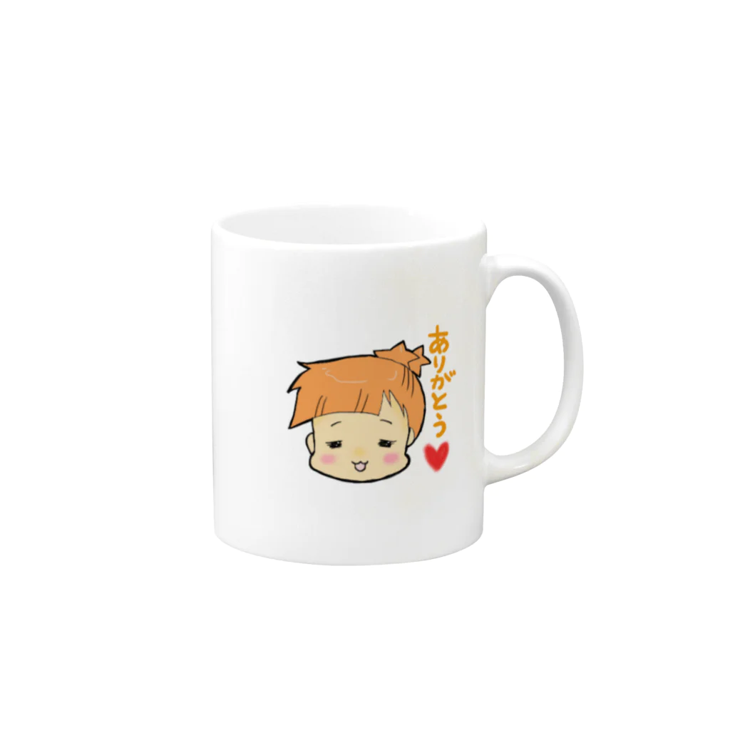 よぅみん。1120ぷっちょ１歳＊*のMAMA Mug :right side of the handle