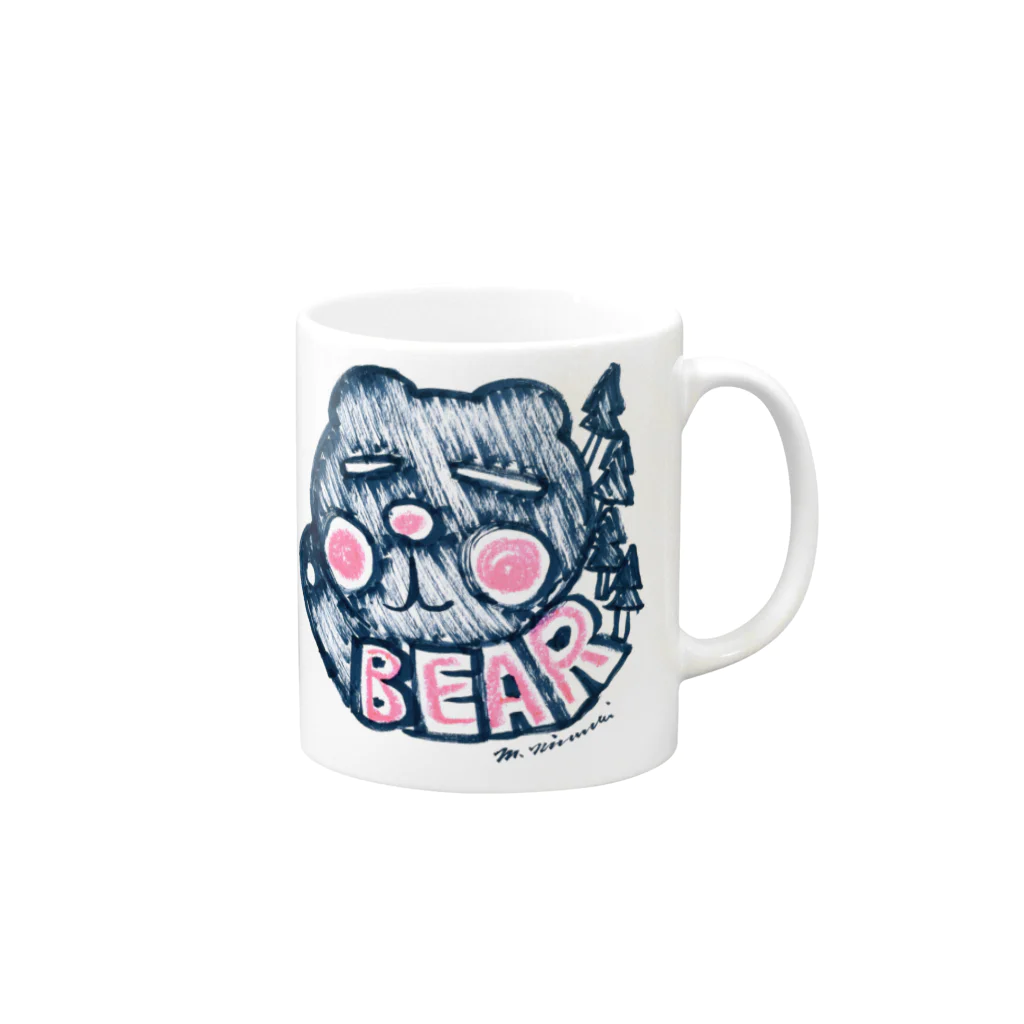 masahiro_minami_artのBEAR Mug :right side of the handle