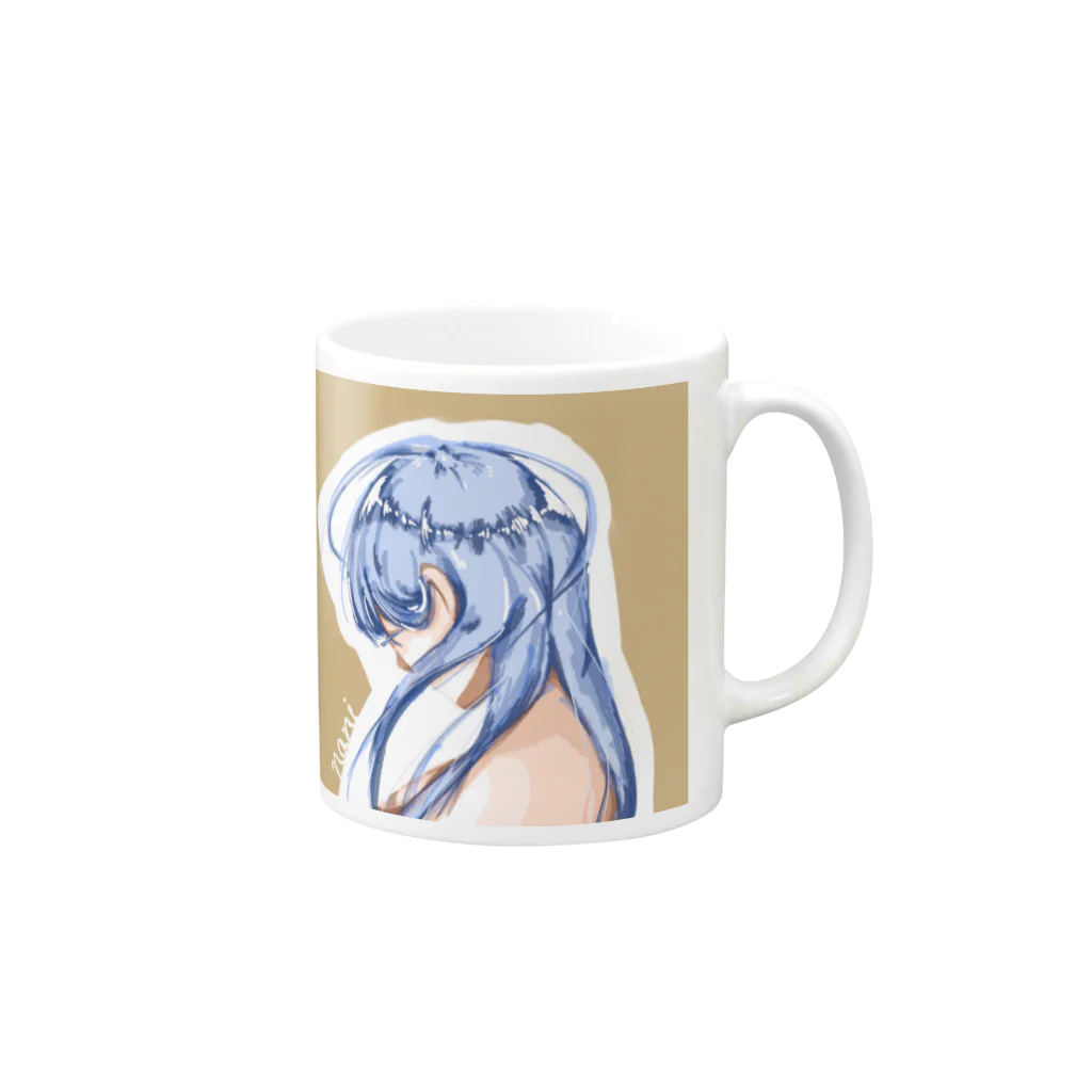 なにまるの色素薄め少女 Mug :right side of the handle