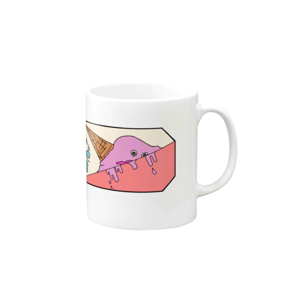 NANN TO NAKU officialの【NANN TO NAKU】もうしょ Mug :right side of the handle