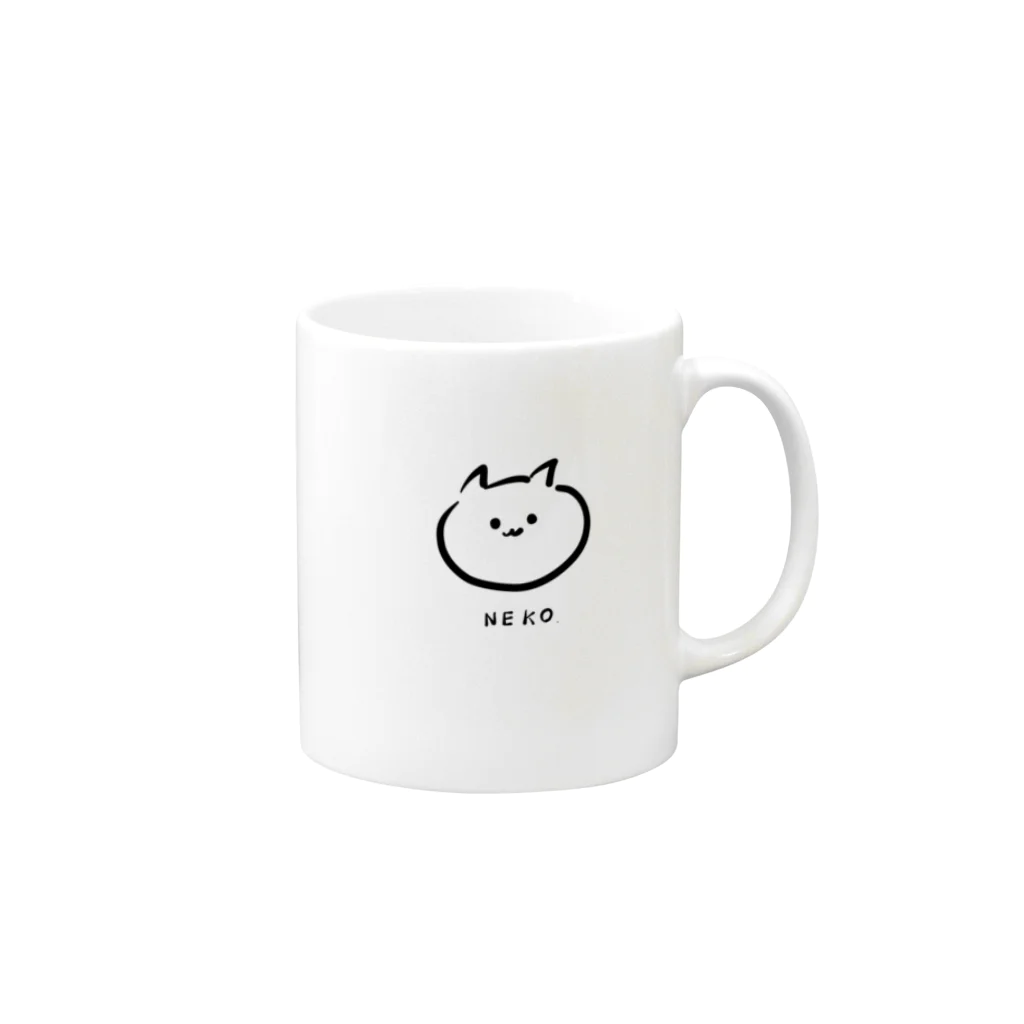 おぺん商店のNEKO. Mug :right side of the handle