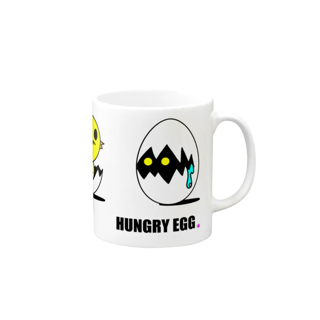 PLUM  VILLAGEの『HUNGRY EGG』「・・・ん？」 マグカップの取っ手の右面