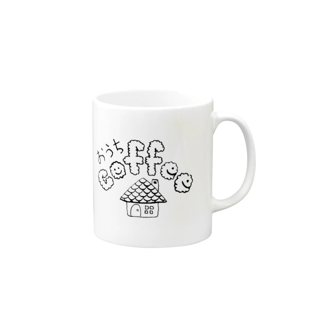 ouchi-coffee-laymeのおうちコーヒー Mug :right side of the handle