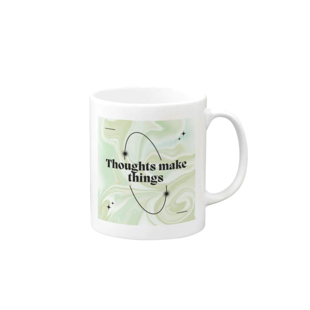 nico nico shopの🪄Thoughts make things✨ Mug :right side of the handle