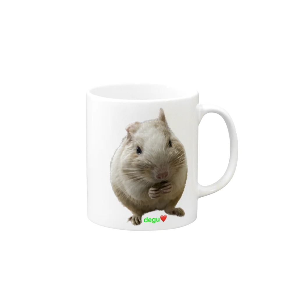 デグーのプラハのデグー　degu❤️ Mug :right side of the handle