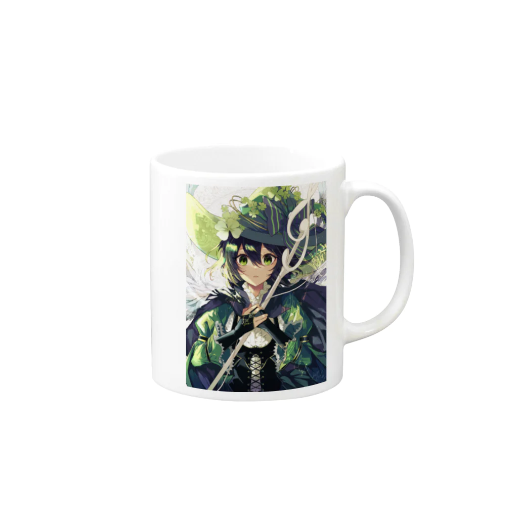 エミリー・クローバー🍀🐇の魔法使いの幸せ Mug :right side of the handle