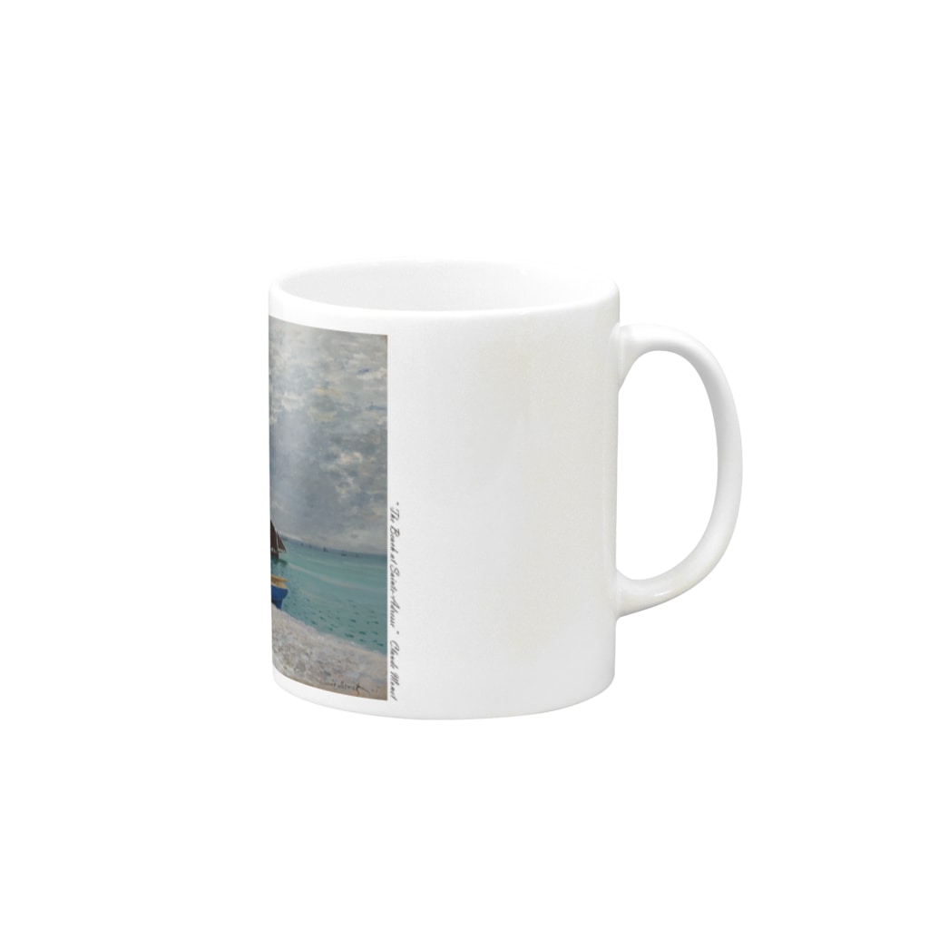 SONOTENI-ARTの004-032　クロード・モネ　『サンタドレスのビーチ』　マグカップ Mug :right side of the handle