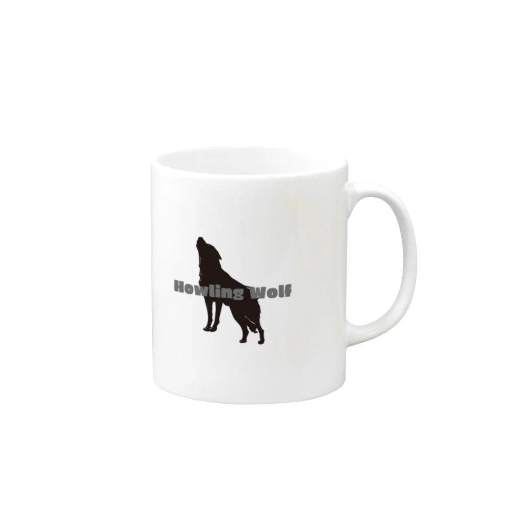 そらなそらなのhowling wolf Mug :right side of the handle