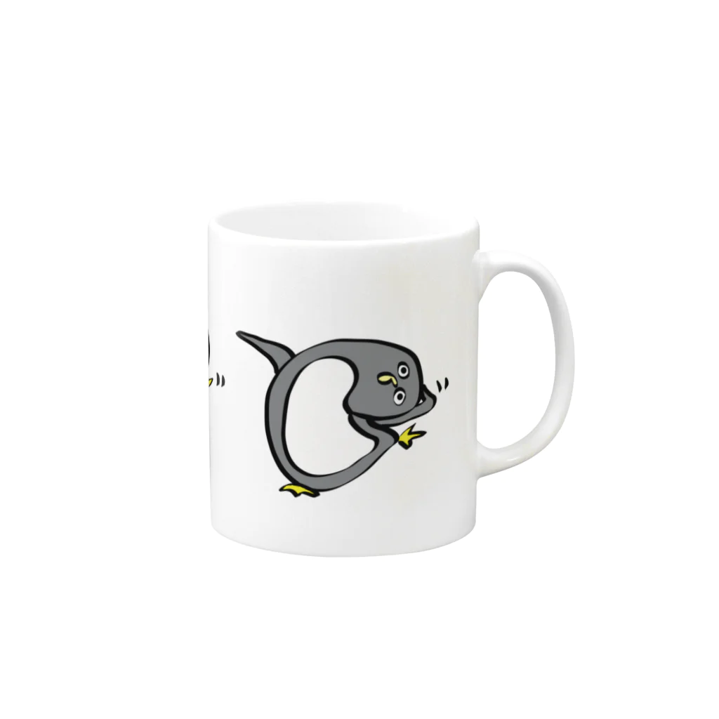 kgr🐧ペンギンと仲間たちの頭をかくペンギン Mug :right side of the handle