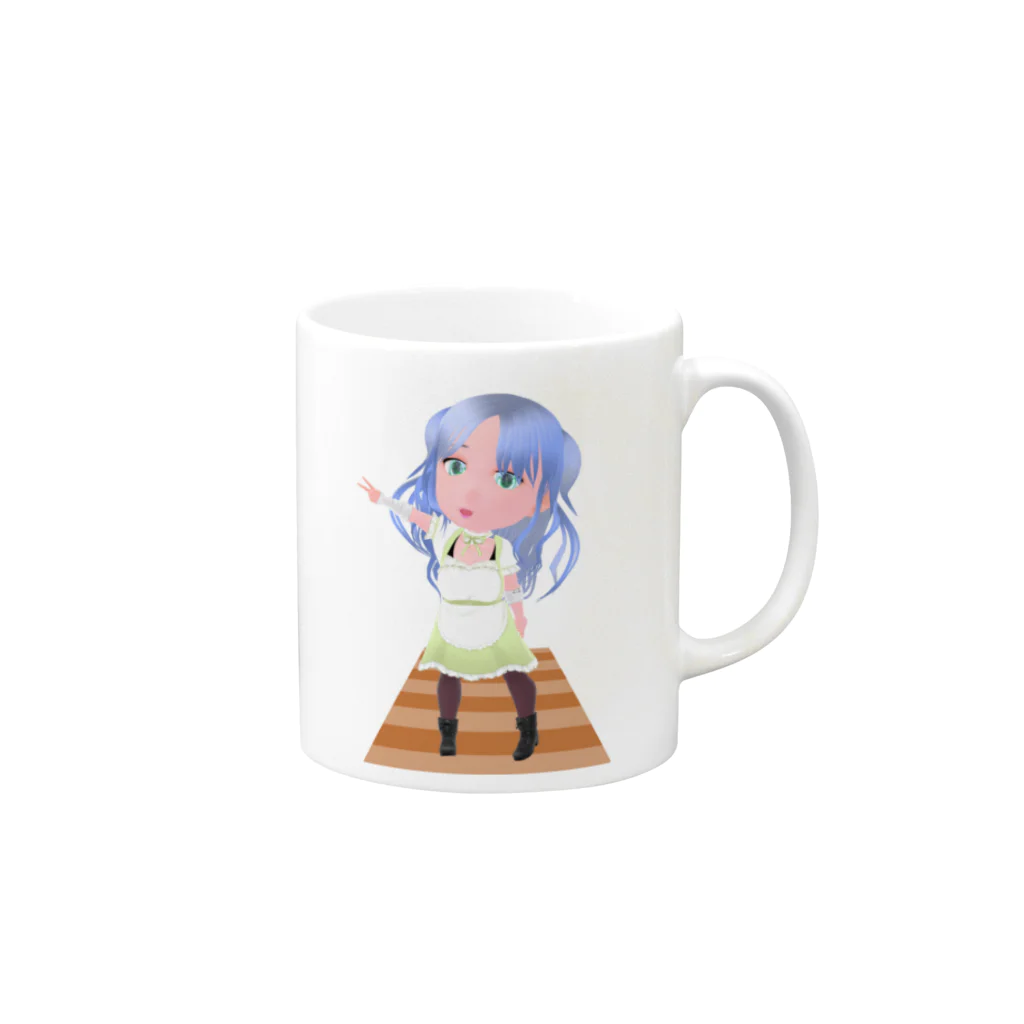 トムにゃんこの【プチドール】あかねちゃん Mug :right side of the handle