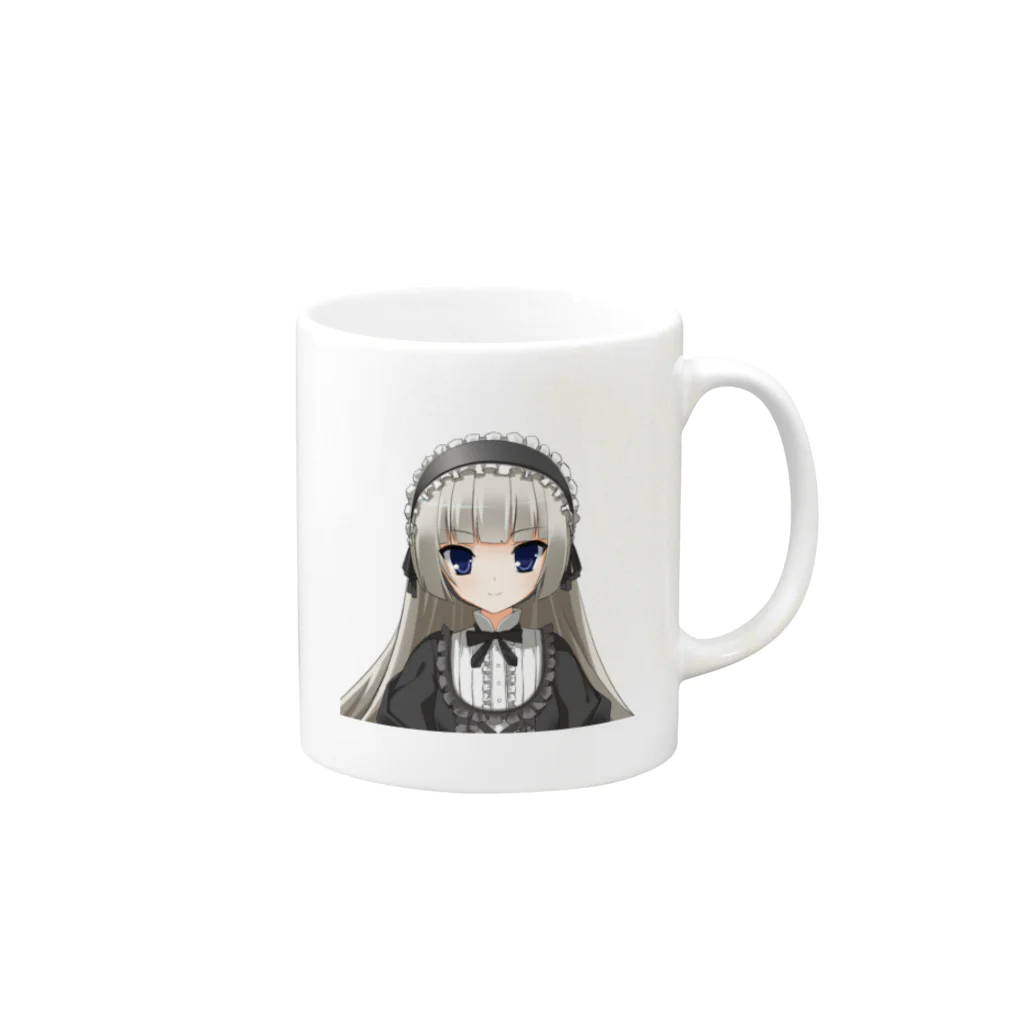 ガーデニングお嬢様直売所のガーデニングお嬢様 Mug :right side of the handle